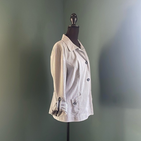 Striped sears sucker suit Women's Jacket large Pants - Picture 2 of 6